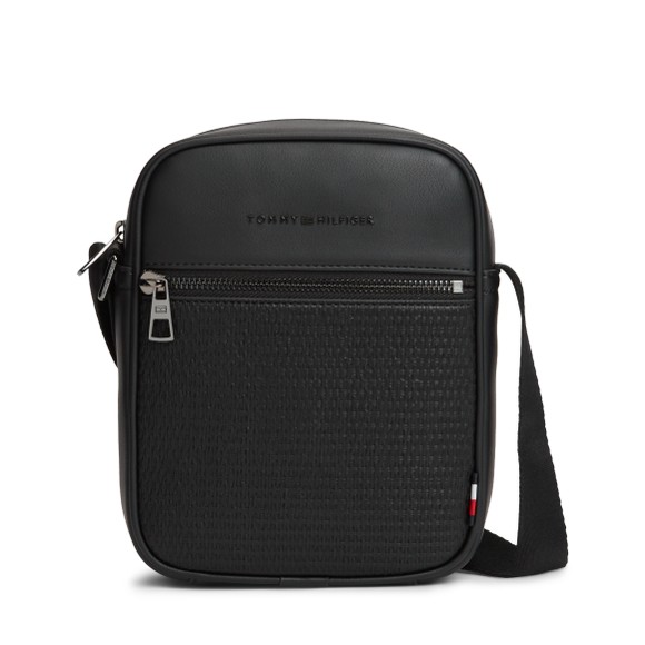 Tommy Hilfiger Mens Black Woven Mini Reporter