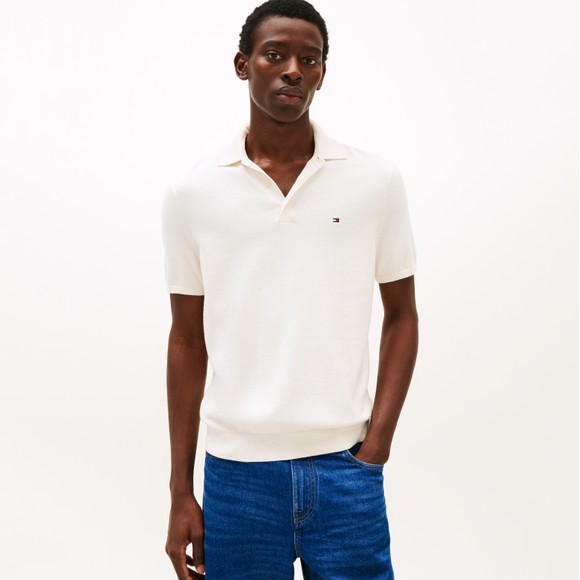 Tommy Hilfiger Mens Off-White Knitted Polo
