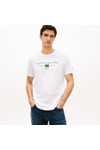 Tommy Hilfiger Mens White Brand Love Mono Stack T-Shirt