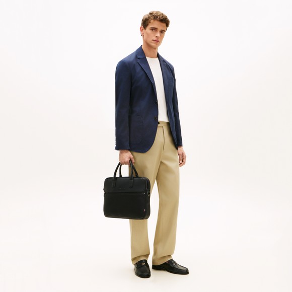 Tommy Hilfiger Mens Black Woven Computer Bag main image