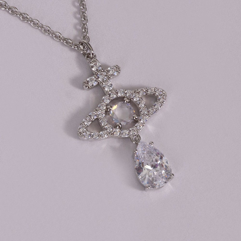 Vivienne Westwood Olympia CZ Drop Pendant | Oxygen Clothing