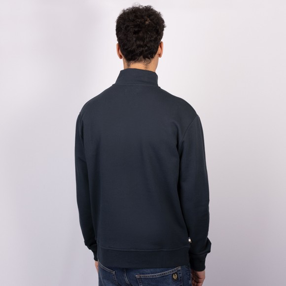 Aquascutum Mens Blue Half Zip Mock Neck Sweatshirt #4