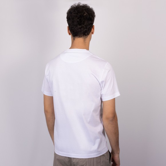 Belstaff Mens White Mercerised Steel T-Shirt #4