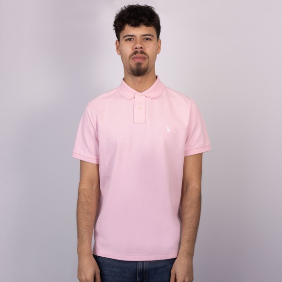 Polo Ralph Lauren Mens Pink Custom Slim Fit Short Sleeve Polo Shirt #2