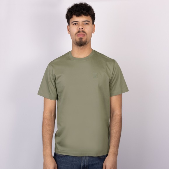 Belstaff Mens Green Mercerised Steel T-Shirt #3