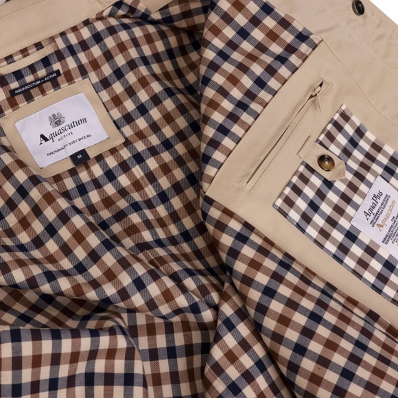 Aquascutum Mens Off-White Iconic Caban Mac Jacket #2