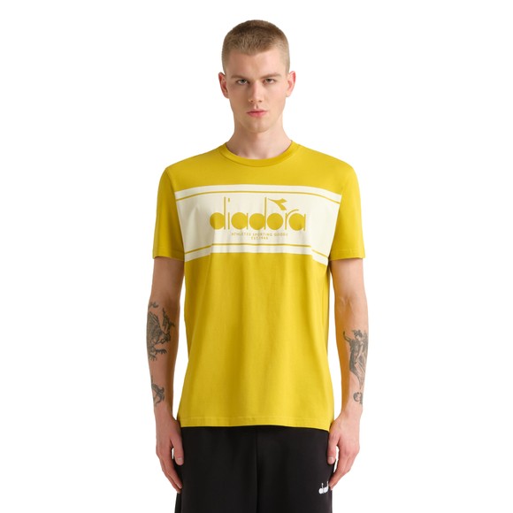 diadora Mens Yellow Short Sleeve Logo T-Shirt main image