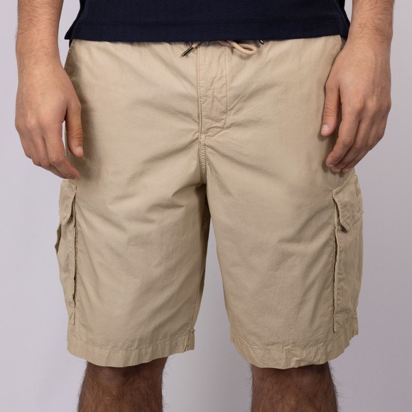 Emporio Armani Mens Beige Woven Bermuda Cargo Short #3