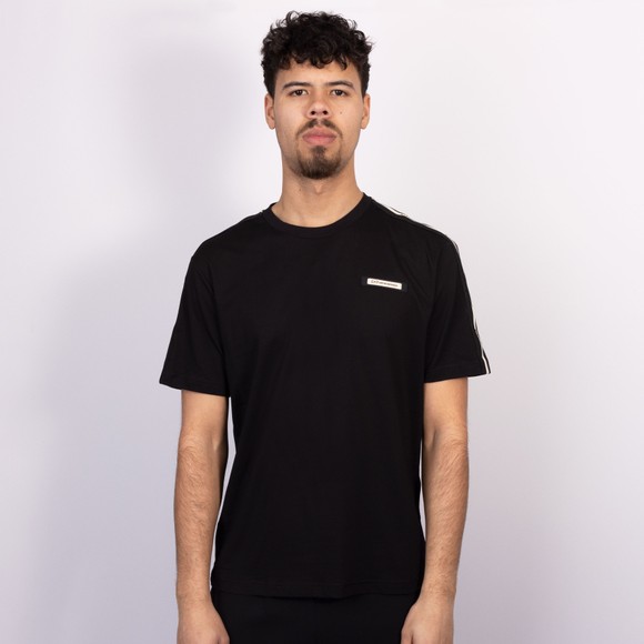 EA7 Emporio Armani Mens Black Train Logo Series Shoulder Tape T-Shirt main image
