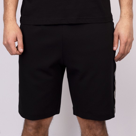 EA7 Emporio Armani Mens Black Train Logo Series Side Tape Sweat Short main image