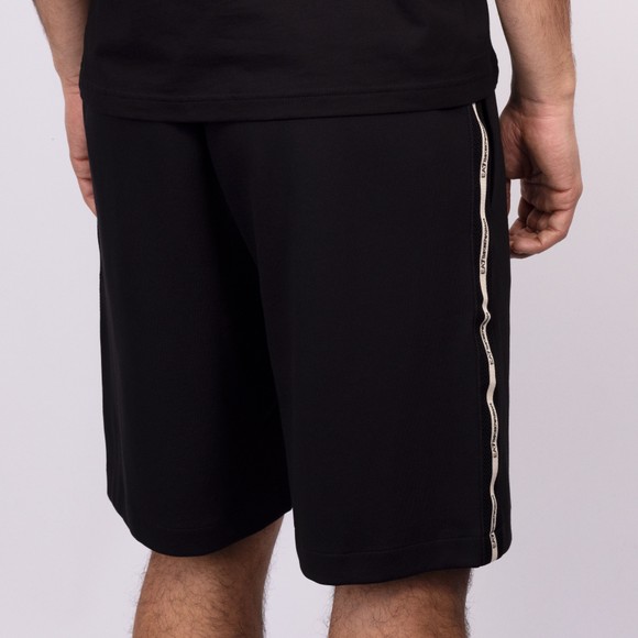 EA7 Emporio Armani Mens Black Train Logo Series Side Tape Sweat Short main image