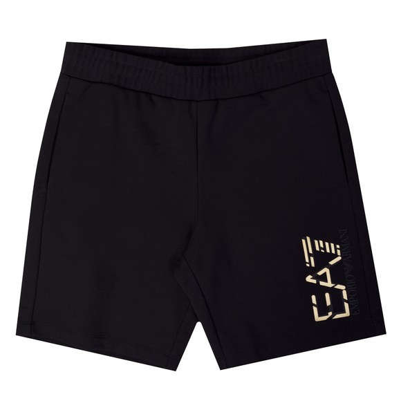 EA7 Emporio Armani Mens Black Train Special Logo Sweat Short