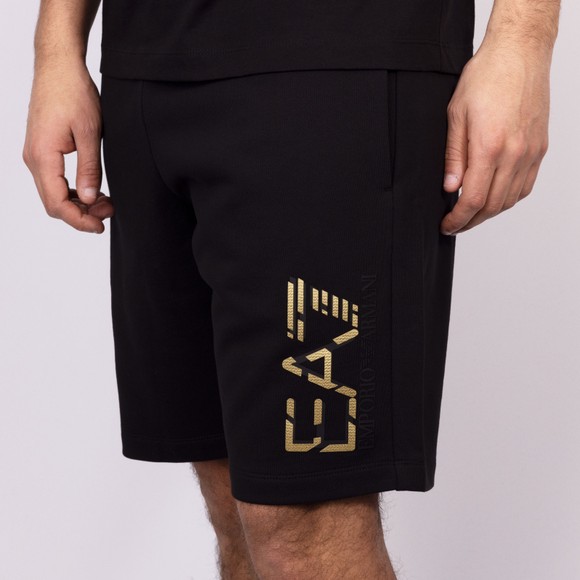 EA7 Emporio Armani Mens Black Train Special Logo Sweat Short main image