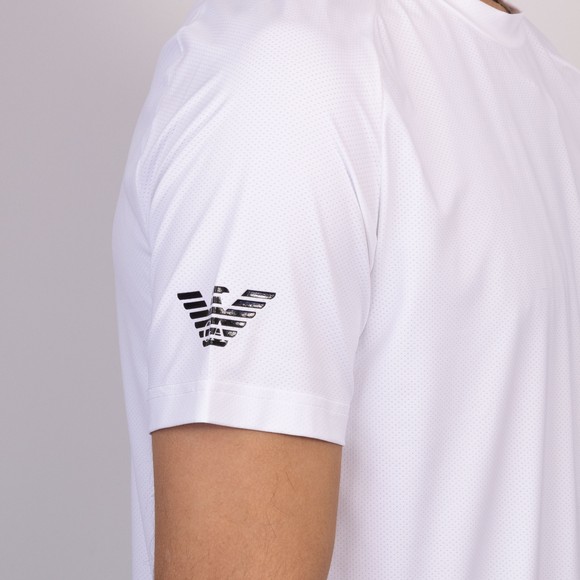EA7 Emporio Armani Mens White Ventus7 Pro Tennis T-Shirt main image