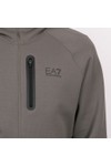 EA7 Emporio Armani Mens Grey Ventus7 Natural Full Zip Hoodie