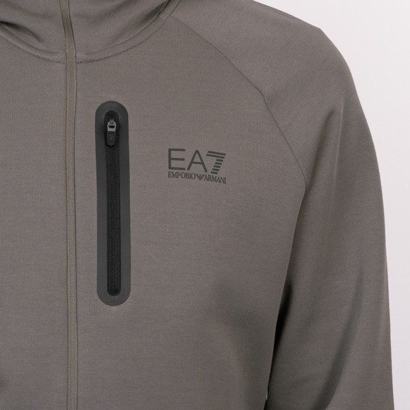 EA7 Emporio Armani Mens Grey Ventus7 Natural Full Zip Hoodie main image