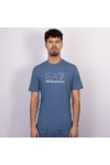 EA7 Emporio Armani Mens Blue Train Visibility Big Logo T-Shirt