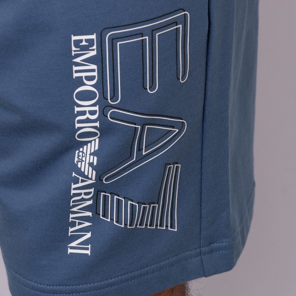 EA7 Emporio Armani Mens Blue Train Visibility Sweat Short main image