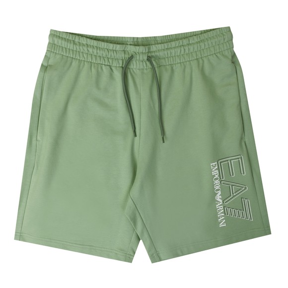 EA7 Emporio Armani Mens Green Train Visibility Sweat Short