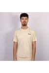 EA7 Emporio Armani Mens Beige Train Logo Series Shoulder Tape T-Shirt