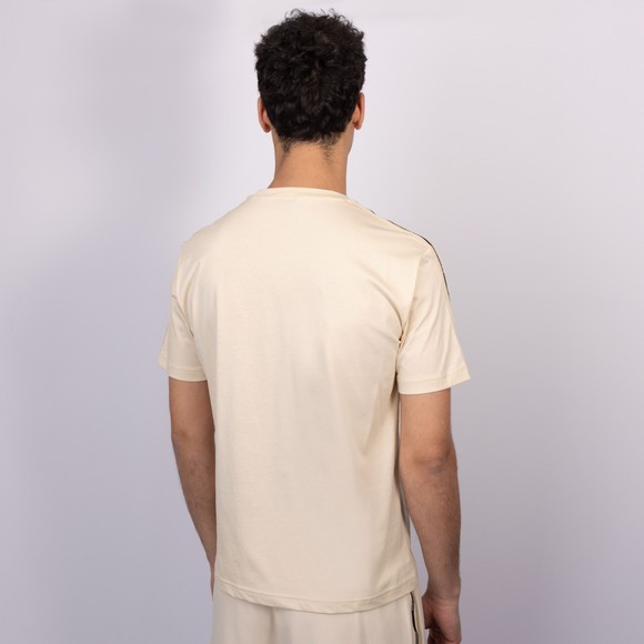 EA7 Emporio Armani Mens Beige Train Logo Series Shoulder Tape T-Shirt main image