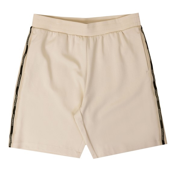 EA7 Emporio Armani Mens Beige Train Logo Series Side Tape Sweat Short