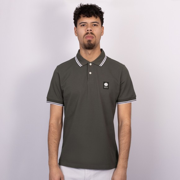 Pretty Green Mens Grey Rayner Polo