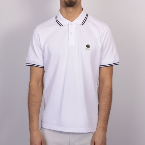 Pretty Green Mens White Rayner Polo