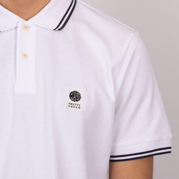 Pretty Green Mens White Rayner Polo main image