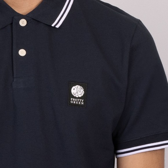 Pretty Green Mens Blue Rayner Polo main image