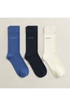 Gant Mens Blue Soft Cotton 3 Pack Socks