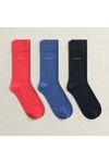 Gant Mens Red Soft Cotton 3 Pack Socks