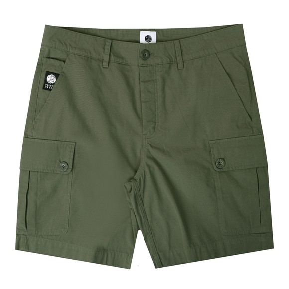 Pretty Green Mens Green Bostall Cargo Shorts