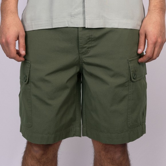 Pretty Green Mens Green Bostall Cargo Shorts