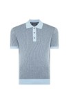 Remus Mens Blue Knitted Polo