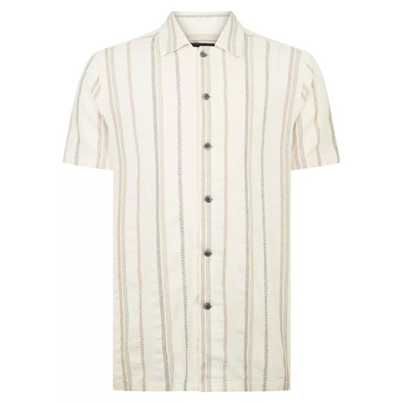Remus Mens Off-White Paolo Short Sleeve Shirt