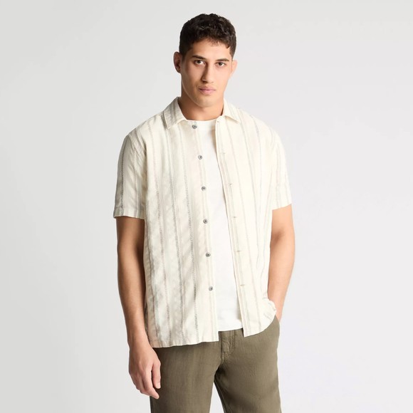 Remus Mens Off-White Paolo Short Sleeve Shirt