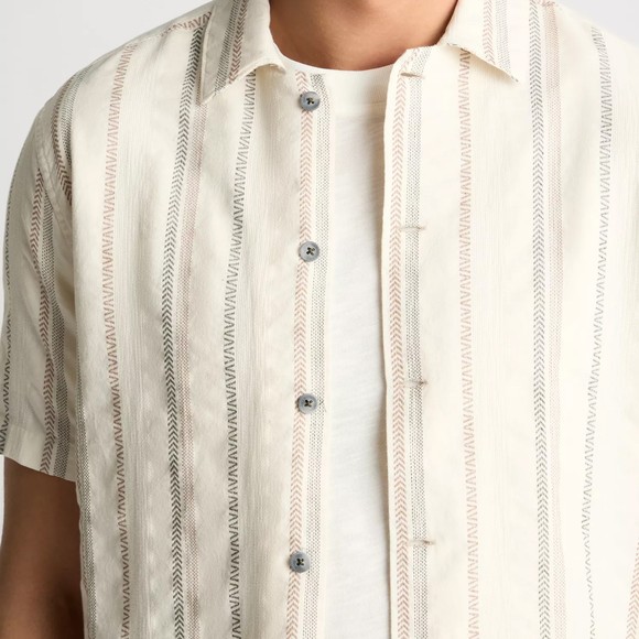 Remus Mens Off-White Paolo Short Sleeve Shirt main image