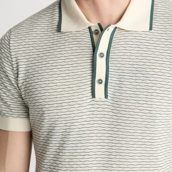Remus Mens Grey Knitted Polo main image