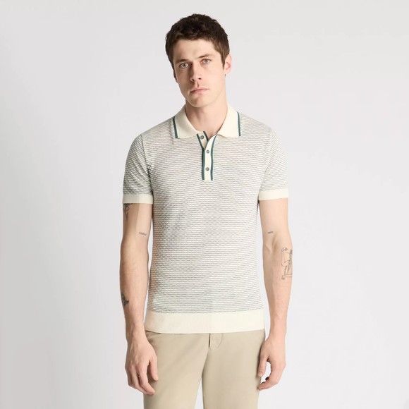 Remus Mens Grey Knitted Polo