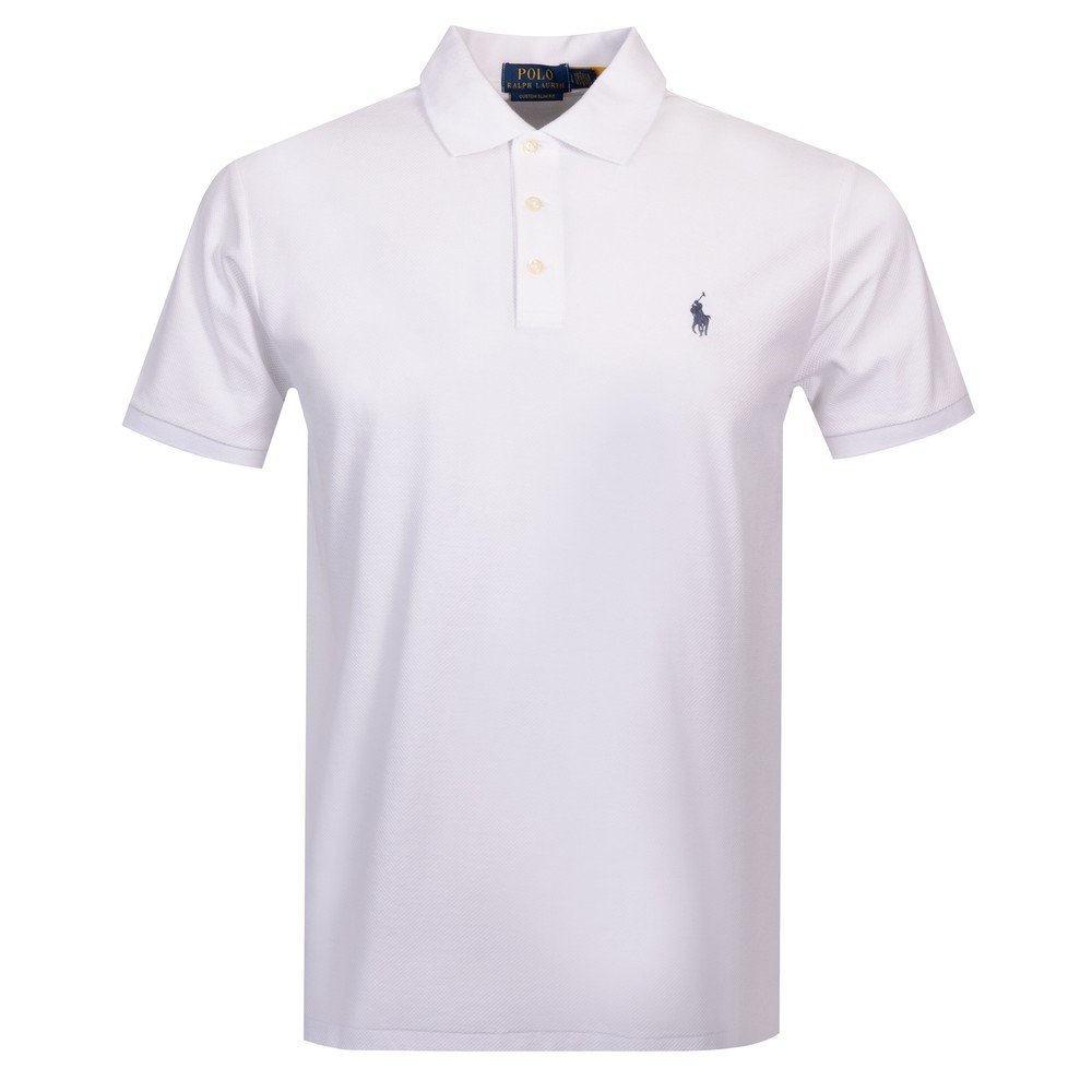 Custom Slim Fit Honeycomb-Mesh Polo Shirt