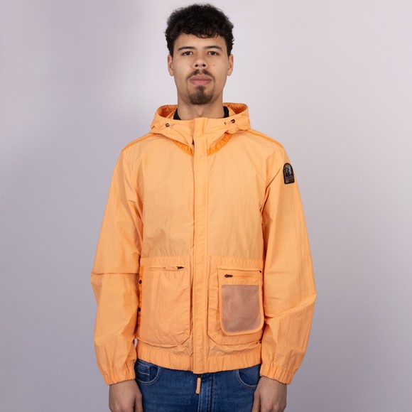 Parajumpers Mens Orange Rube Hooded Lightweight Jacket #3