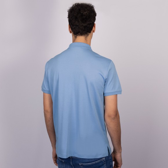 Polo Ralph Lauren Mens Blue Custom Slim Fit Pima Polo Shirt #4