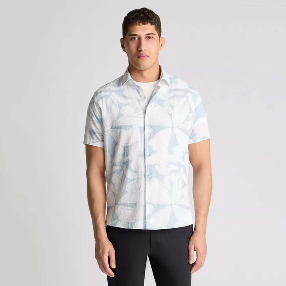 Remus Mens Blue Parker Short Sleeve Shirt