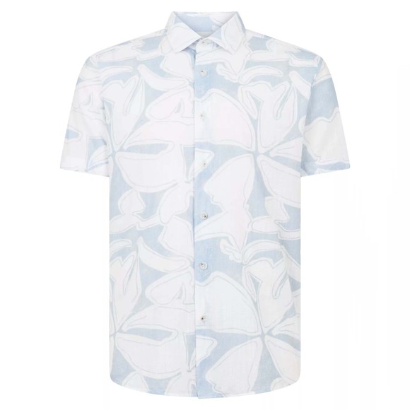 Remus Mens Blue Parker Short Sleeve Shirt