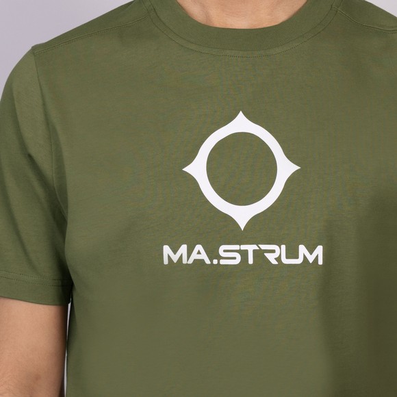 Ma.Strum Mens Green Beam Chest Logo T Shirt #3