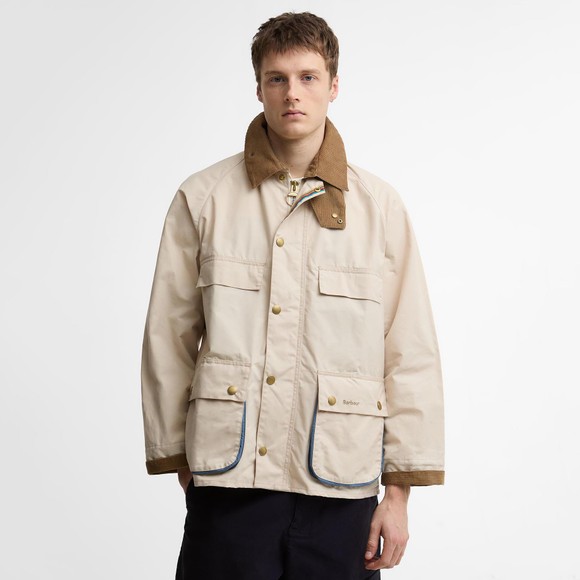 Barbour X Paul Smith Mens Beige Sugarlump Bedale Casual Jacket #3