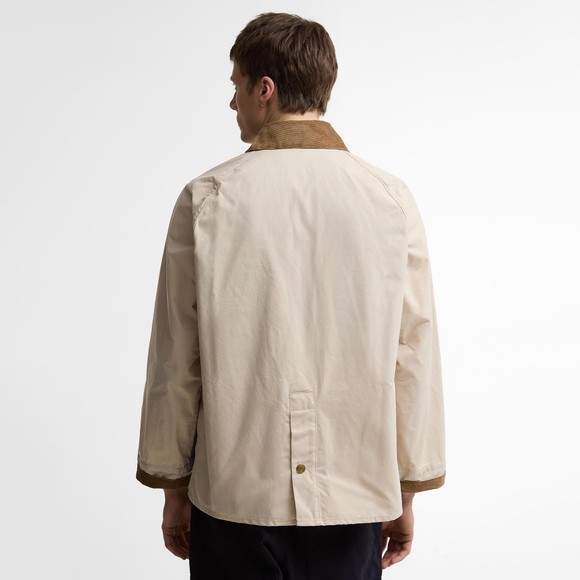 Barbour X Paul Smith Mens Beige Sugarlump Bedale Casual Jacket #4