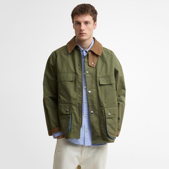 Barbour X Paul Smith Mens Green Sugarlump Bedale Casual Jacket #3