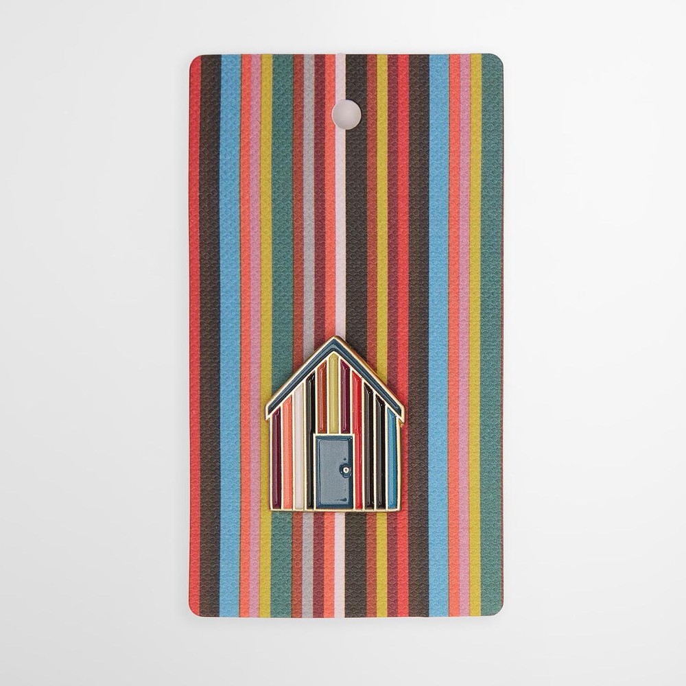 Beach Hut Pin Badge